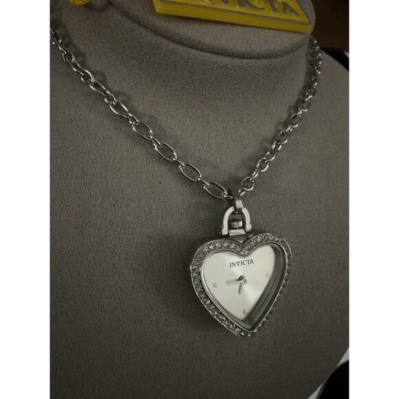 Invicta Mini 27.5mm Angel Women’s Watch Necklace Silver (49937) $199 MSRP-NEW - Picture 11 of 16